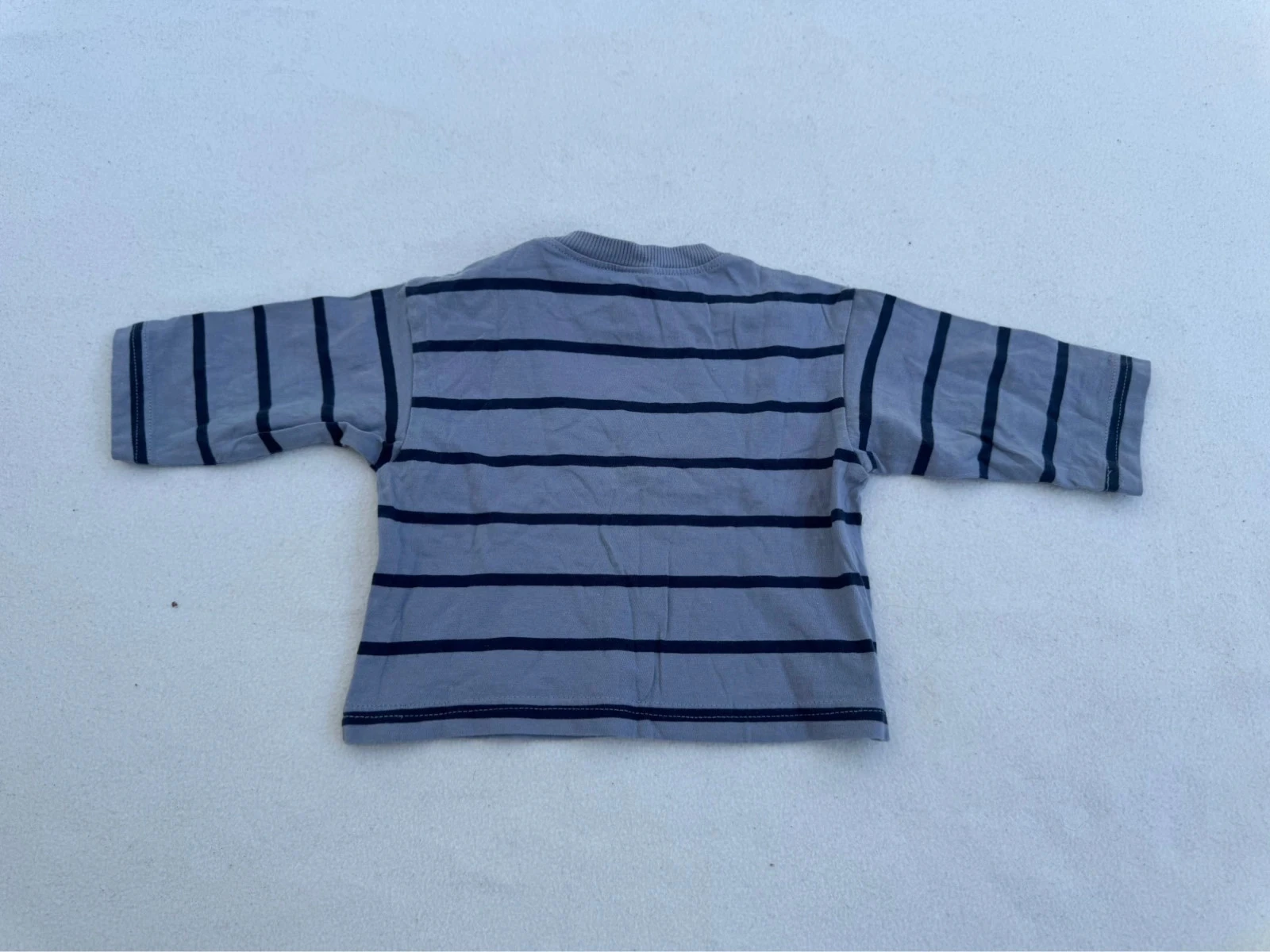 Lange mouw T-shirt H&M 6 maanden grijs gestreept – Zeer goede staat – photo 3